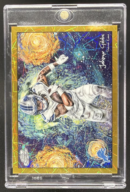 2025 Topps Cosmic Chrome Jahmyr Gibbs #STN-15 Stars In The Night Gold /50