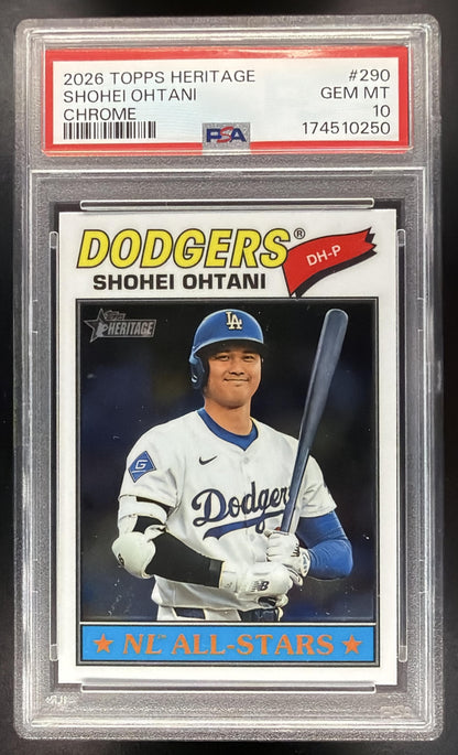 2026 Topps Heritage Shohei Ohtani #290 Chrome PSA 10