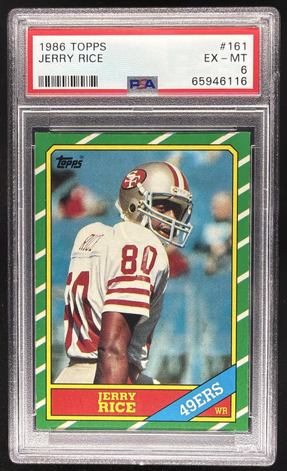 1986 Topps Jerry Rice #161 RC PSA 6