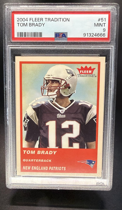 2004 Fleer Tradition Tom Brady #51 PSA 9