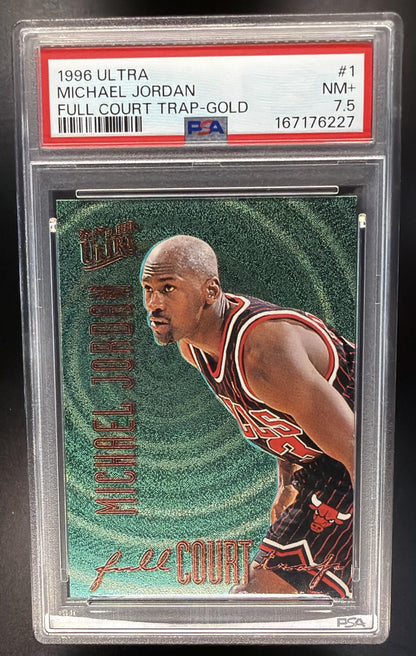 1996 Fleer Ultra Michael Jordan #1 Full Court Trap Gold PSA 7.5