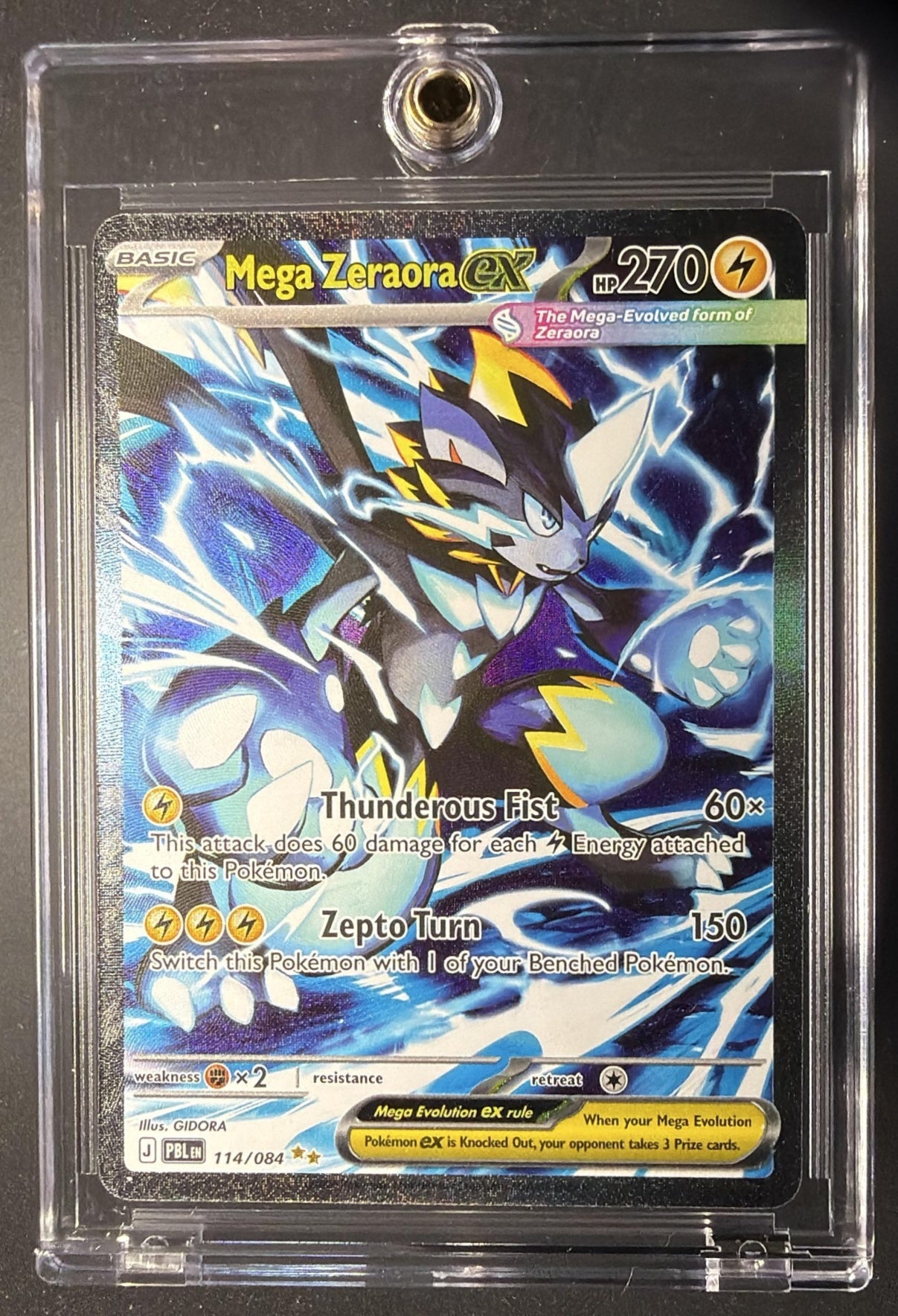 2026 Pokemon Pitch Black Mega Zeraora ex #114/084 Special Illustration Rare