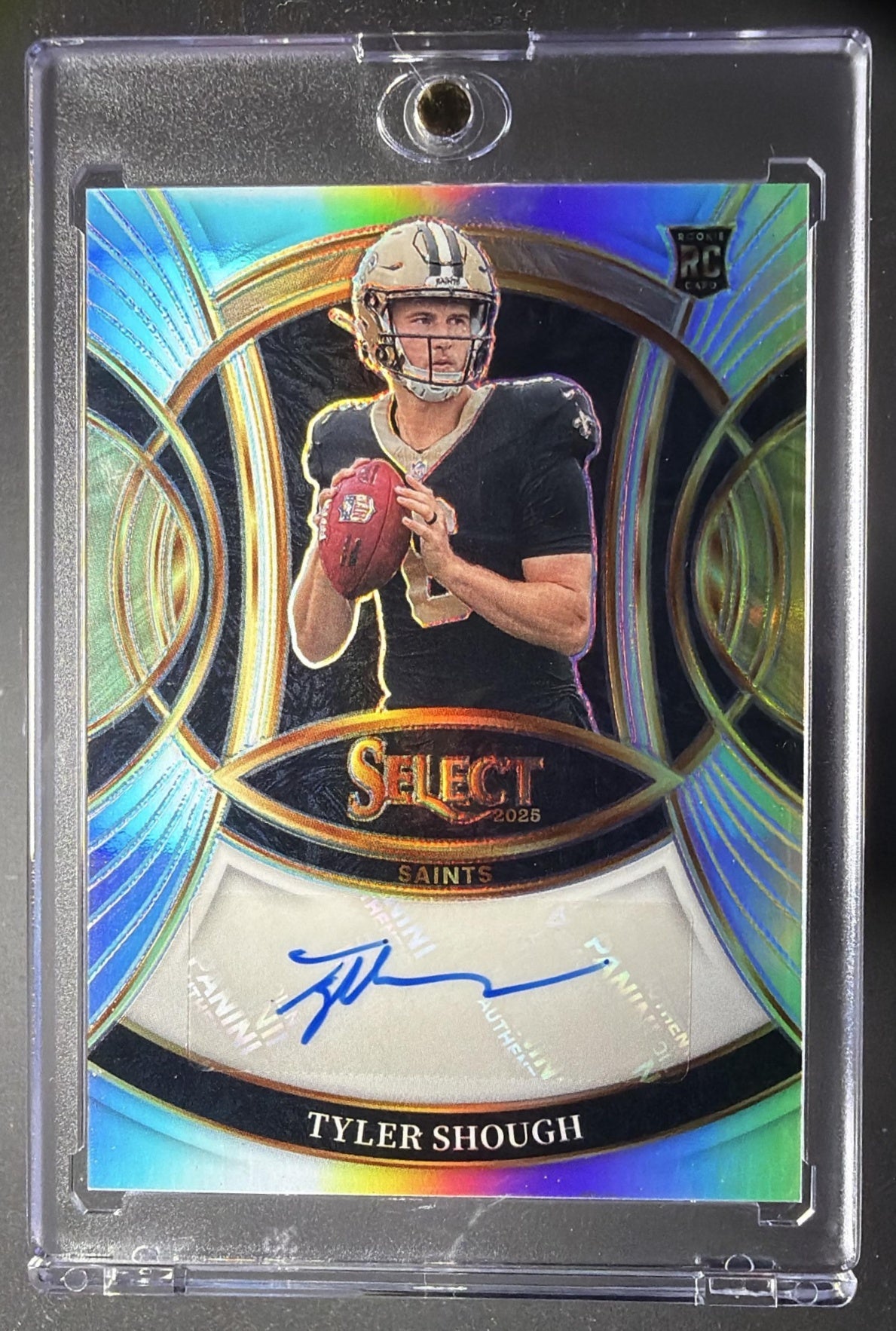 2025 Panini Select Tyler Shough #RSI-TSH Rookie Signatures Silver Prizm RC Auto