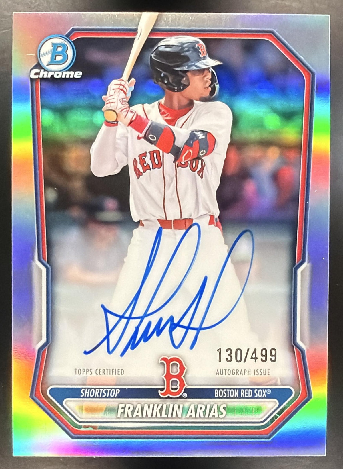 2026 Bowman Chrome Franklin Arias #CPA-FA Prospects Auto Refractor 130/499