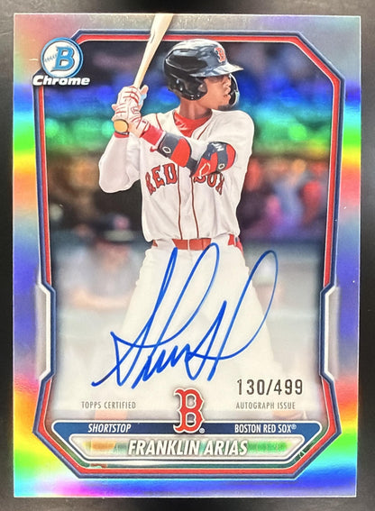 2026 Bowman Chrome Franklin Arias #CPA-FA Prospects Auto Refractor 130/499