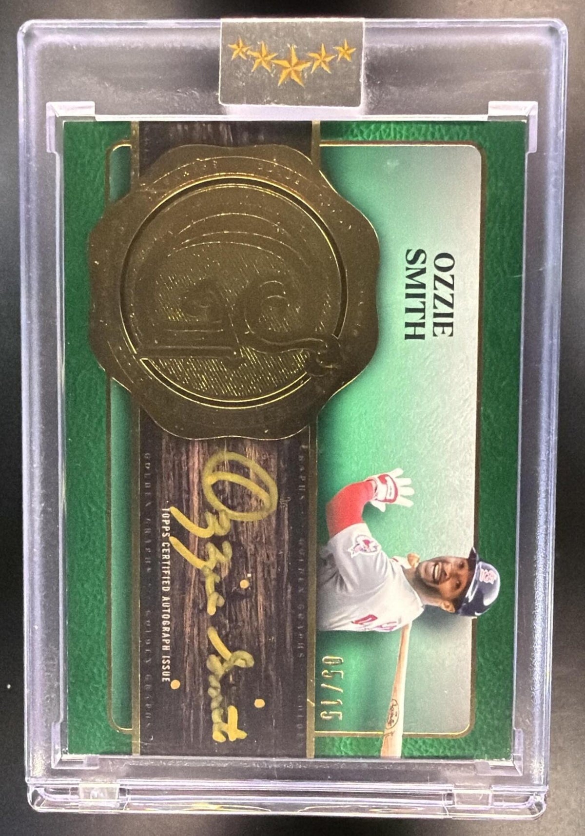 2025 Topps Five Star Ozzie Smith #GG-OS Golden Graphs Green 5/15 Auto
