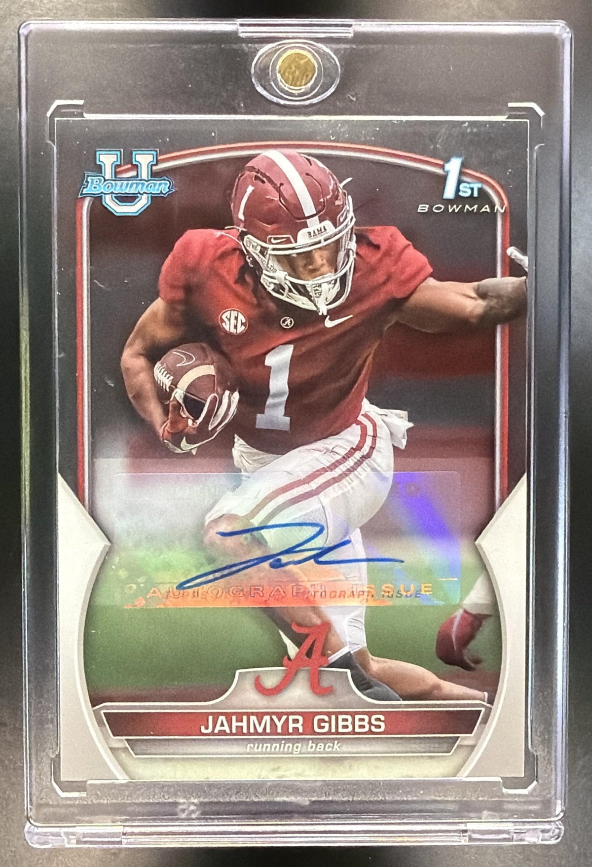 2022 Bowman University Chrome Jahmyr Gibbs #82 Prospect Auto RC