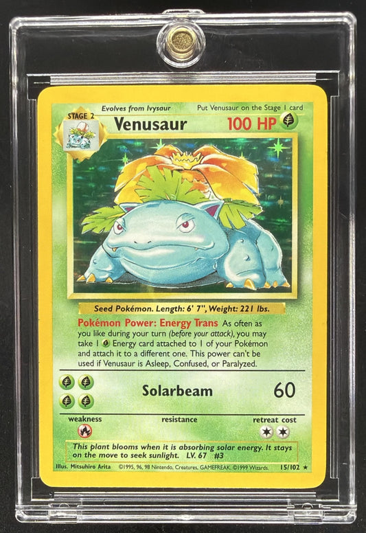 1999 Pokemon Unlimited Venusaur #15/102 Set Rare Holo