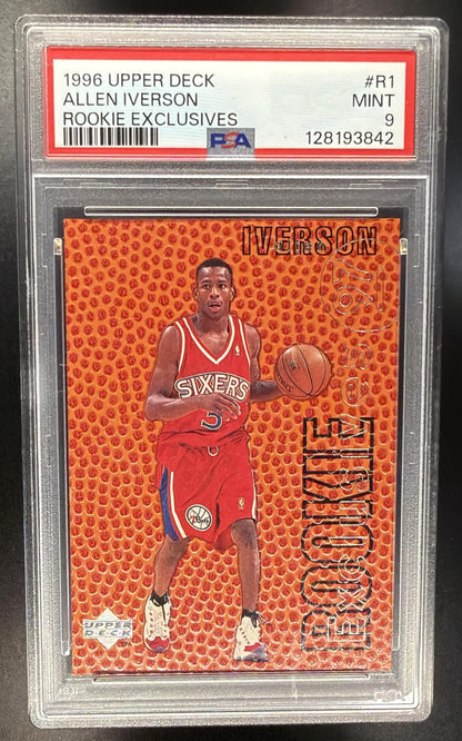 1996-97 Upper Deck Allen Iverson #R1 Rookie Exclusives RC PSA 9