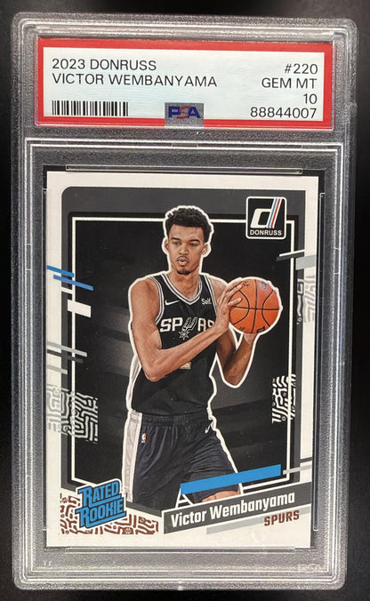 2023-24 Panini Donruss Victor Wembanyama #220 RC Rated Rookie PSA 10