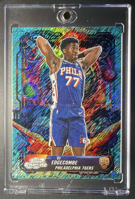 2025-26 Topps Cosmic Chrome VJ Edgecombe #PRP-18 Propulsion RC Teal /199