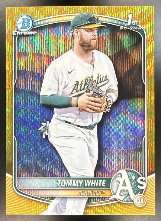 2025 Bowman Chrome Tommy White #BCP-251 Gold Wave Refractor 23/50 1st Prospect