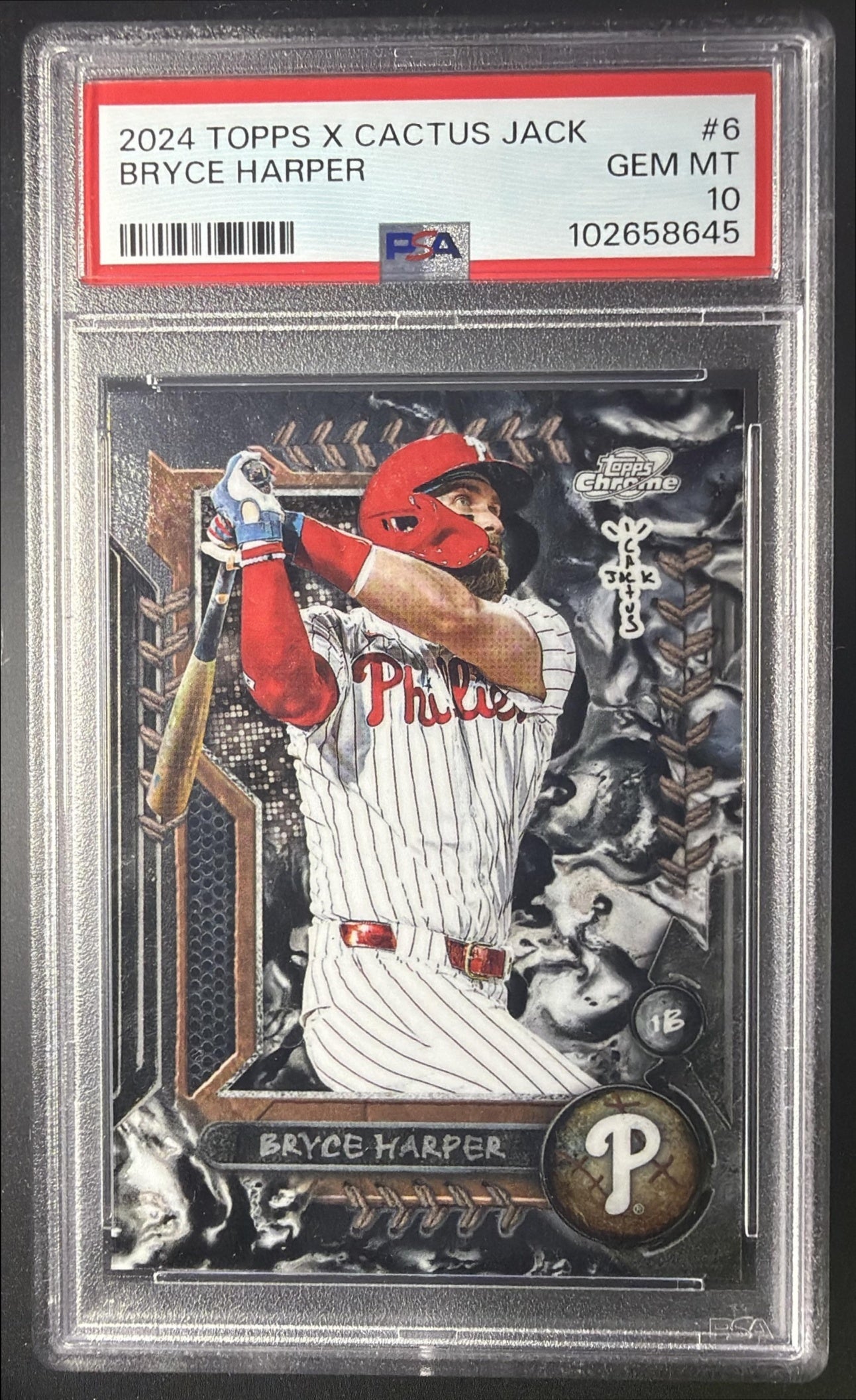 2024 Topps Chrome x Cactus Jack Bryce Harper #6 PSA 10