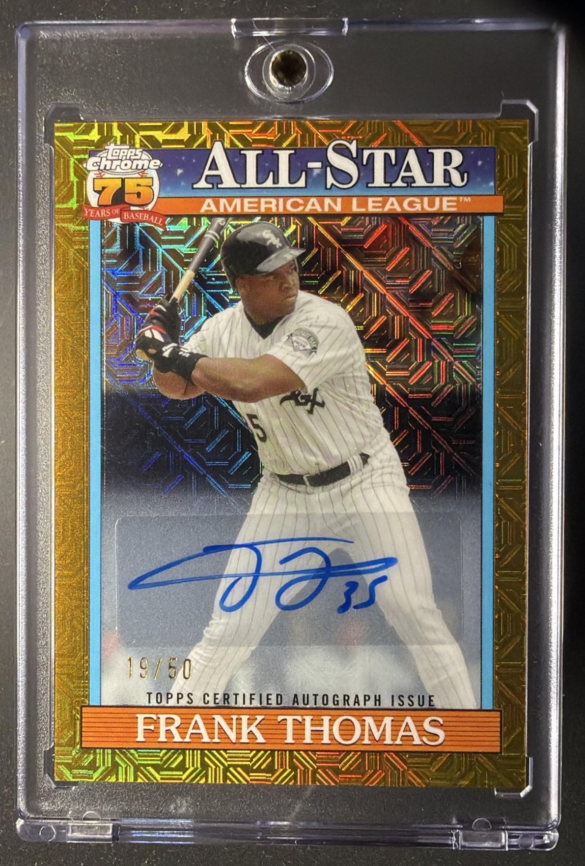 2025 Topps Frank Thomas #90CAS-FTH 1990 Baseball Chrome Auto Gold /50