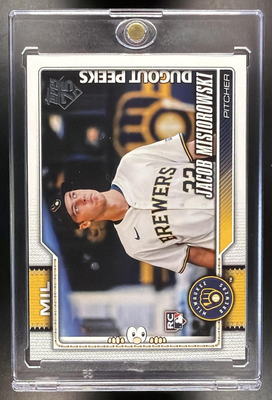 2026 Topps Series 1 Jacob Misiorowski #10 Dugout Peeks RC