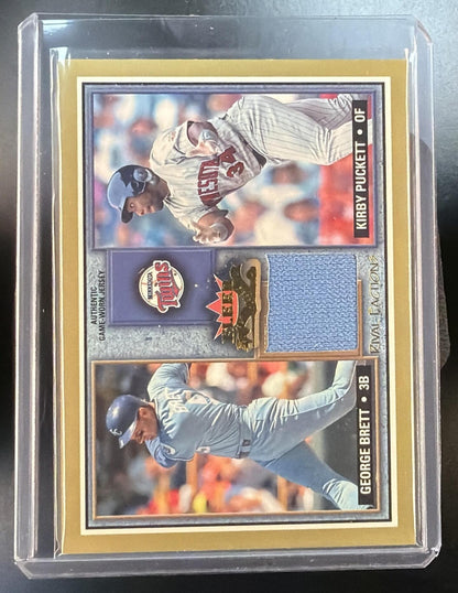 2002 Fleer Fall Classic Basebasll George Brett/Kirby Puckett #RF GB-KP Game Worn Jersey Patch