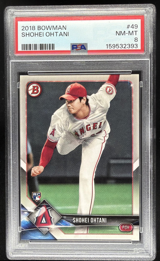 2018 Bowman Shohei Ohtani #49 RC PSA 8