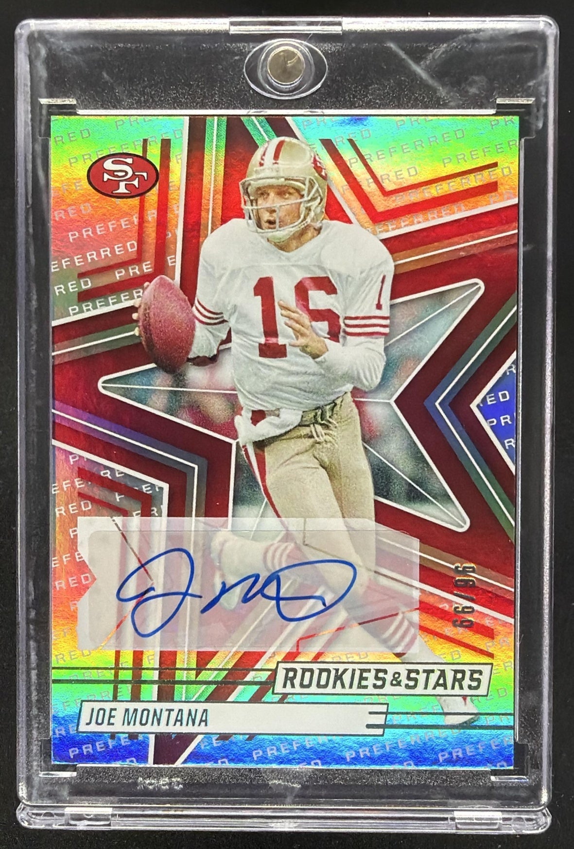 2025 Panini Rookies & Stars Joe Montana #22 Signatures 96/99 Auto