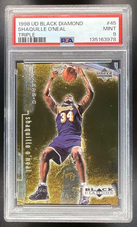 1998-99 Upper Deck Black Diamond Shaquille O'Neal #45 /1500 PSA 9