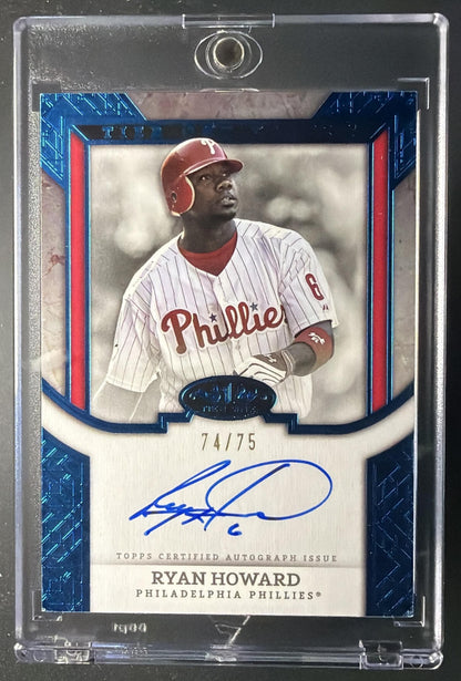 2024 Topps Tier One Ryan Howard #T1TA-RH Talent Auto Blue Foil 74/75