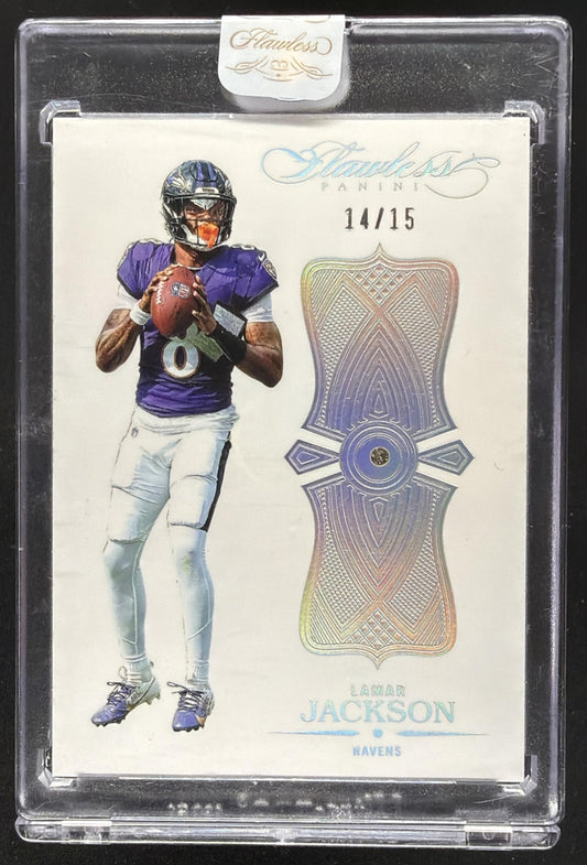 2025 Panini Flawless Lamar Jackson #3 Diamond 14/15
