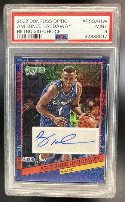 2022 Panini Donruss Optic Anfernee Hardaway #RSS-AHW Retro Series Signatures Choice Auto PSA 9