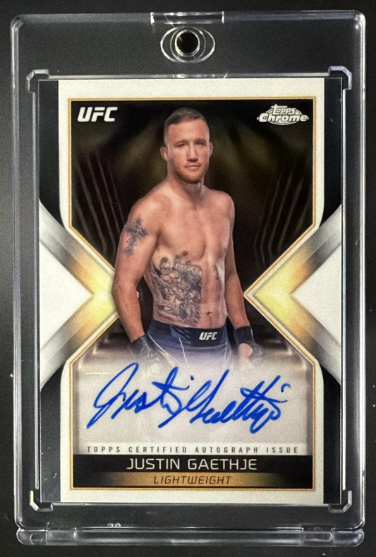 2024 Topps Chrome UFC Justin Gaethje #MEA-JGA Main Event Auto