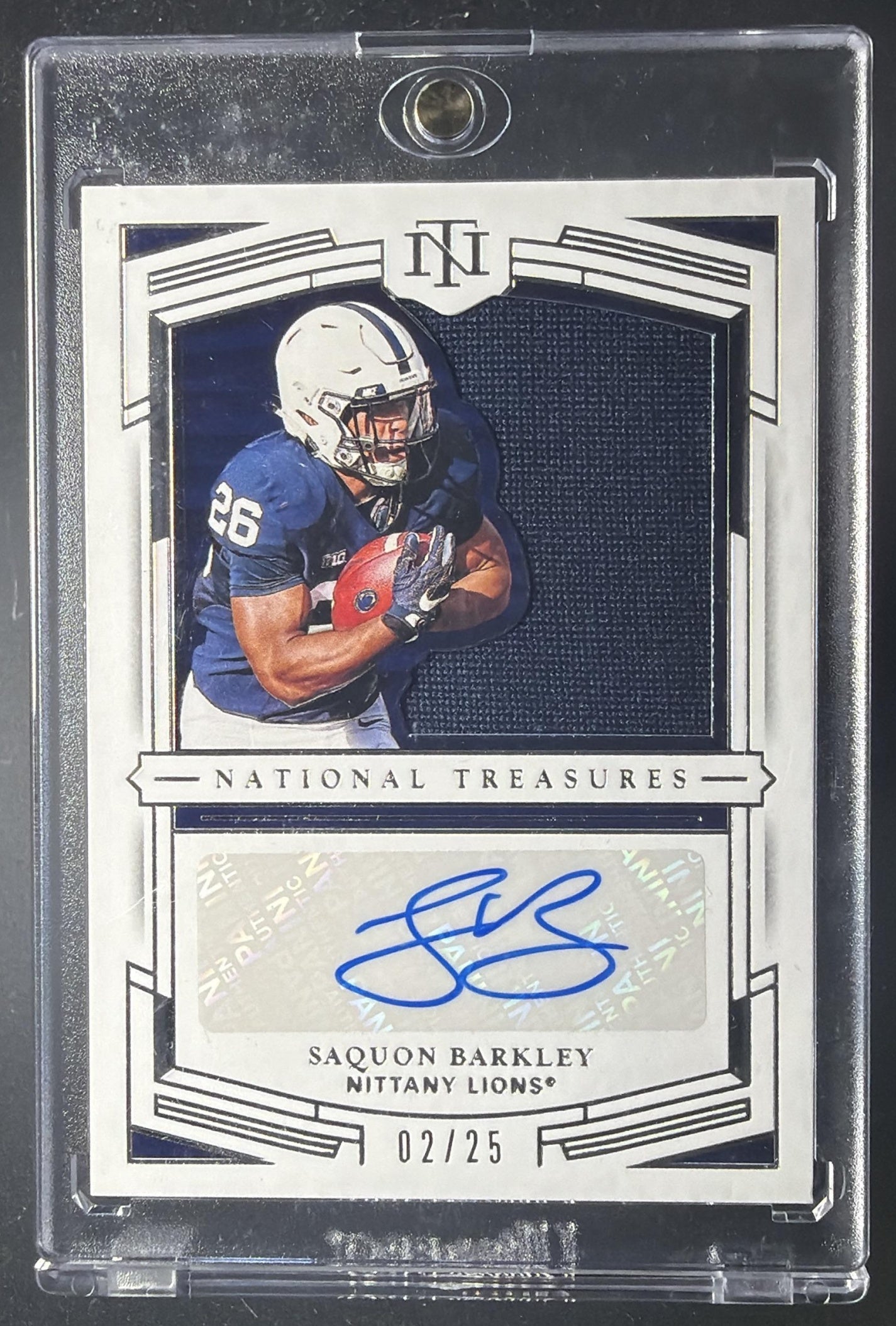 2018 Panini National Treasures Saquon Barkley #RS-SB Rookie Gold /25 Auto RC