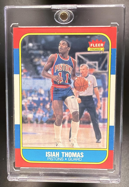 1986-87 Fleer Isiah Thomas #109 RC Pistons