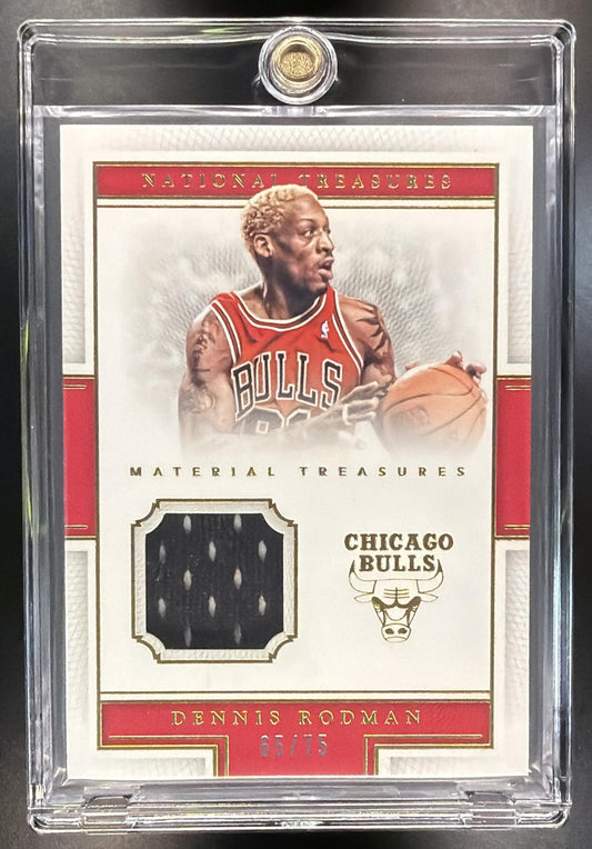 2015-16 Panini National Treasures Dennis Rodman #50 Material 65/75 Patch