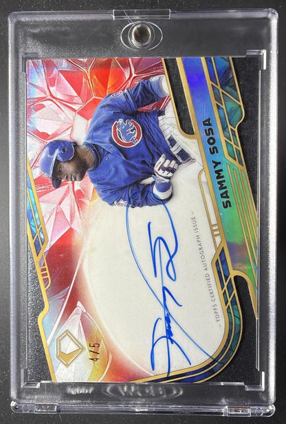 2025 Topps Diamond Icons Sammy Sosa #ACC-SS Chrome Auto Red Refractor 4/5