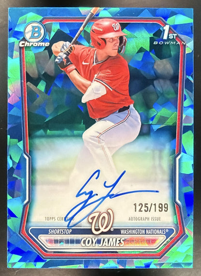2026 Bowman Sapphire Coy James #BSPA-CJ Chrome Auto 125/199 1st Prospect