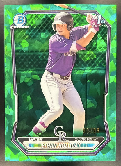 2026 Bowman Sapphire Baseball Ethan Holliday #BCP-1 1st Green 90/99