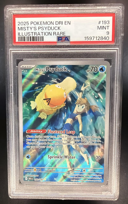 2025 Pokemon Destined Rivals Misty's Psyduck 193/182 PSA 9