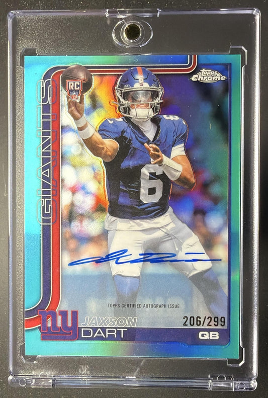 2025 Topps Chrome Jaxson Dart #RA-JD Rookie Auto Teal Refractor 206/299 RC
