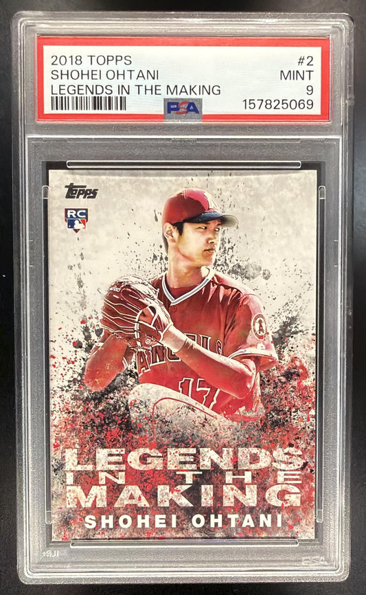 2018 Topps Shohei Ohtani Legends In The Making Rookie PSA 10