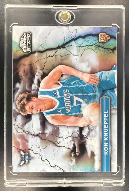 2025-26 Topps Chrome Black Kon Knueppel #BL-19 Lightning SP RC