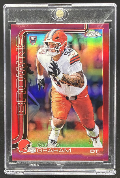 2025 Topps Chrome Sapphire Mason Graham #302 Red Refractor 5/5 RC