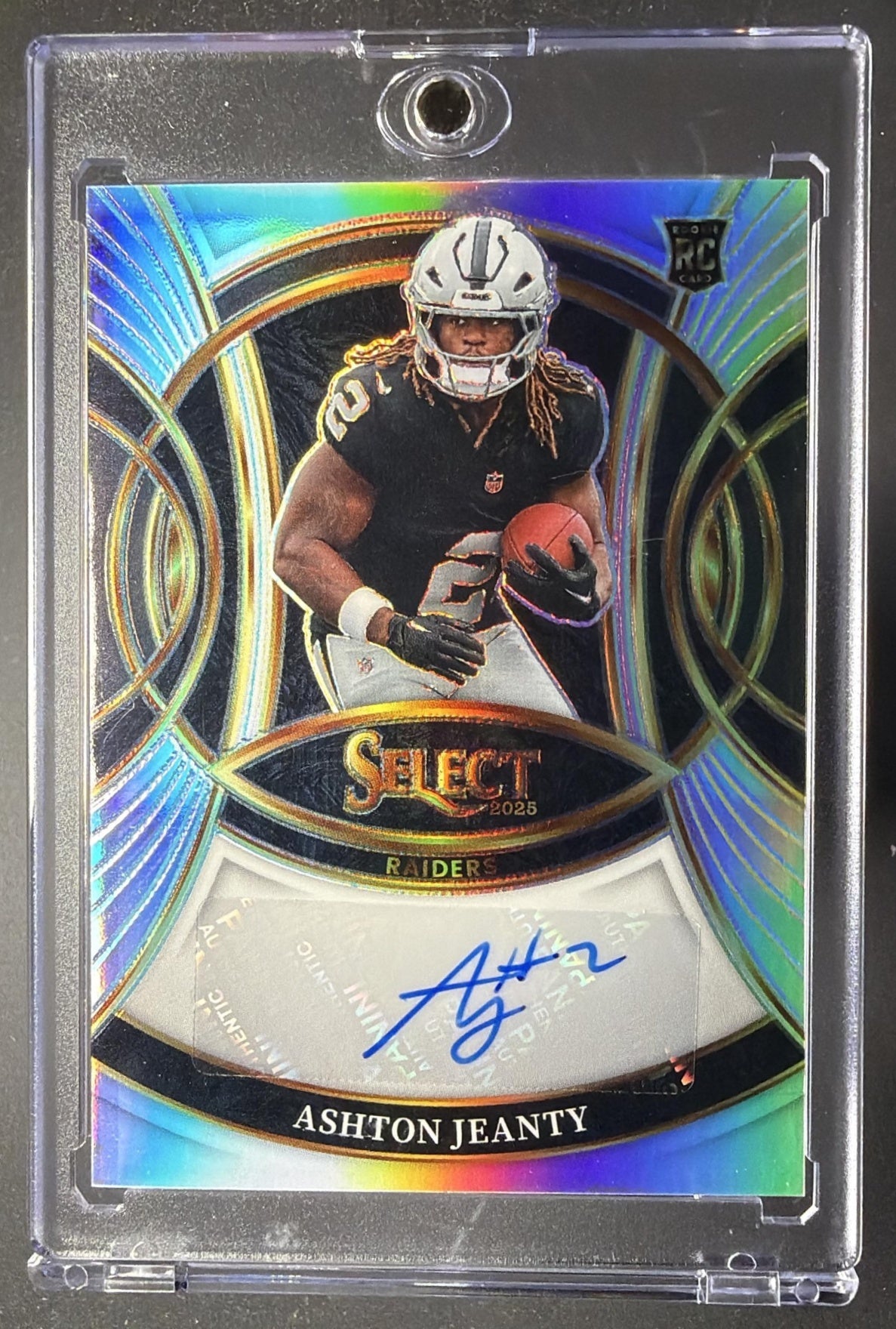 2025 Panini Select Ashton Jeanty #RSI-AJY Rookie Signatures Silver Prizm RC Auto