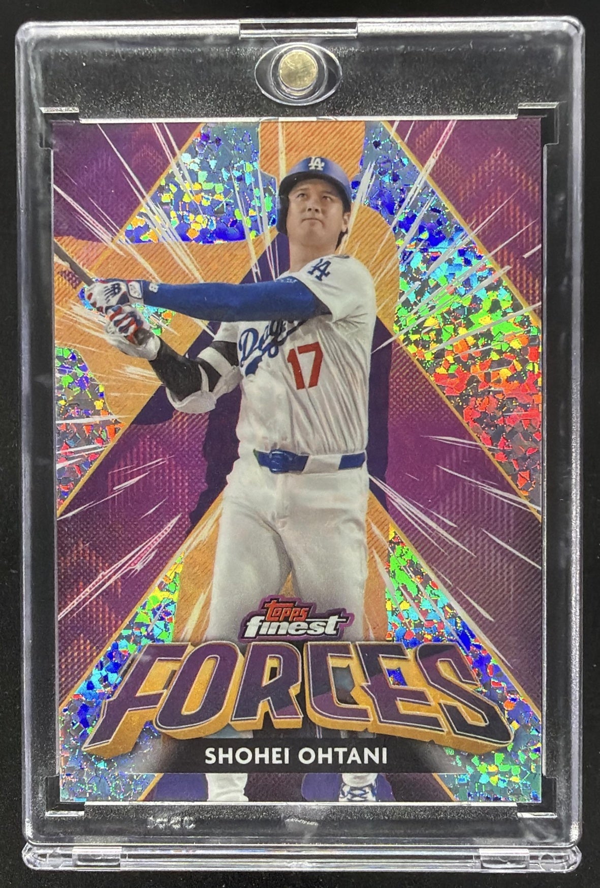 2026 Topps Finest Shohei Ohtani #FIF-11 Forces Mini-Diamond Refractor