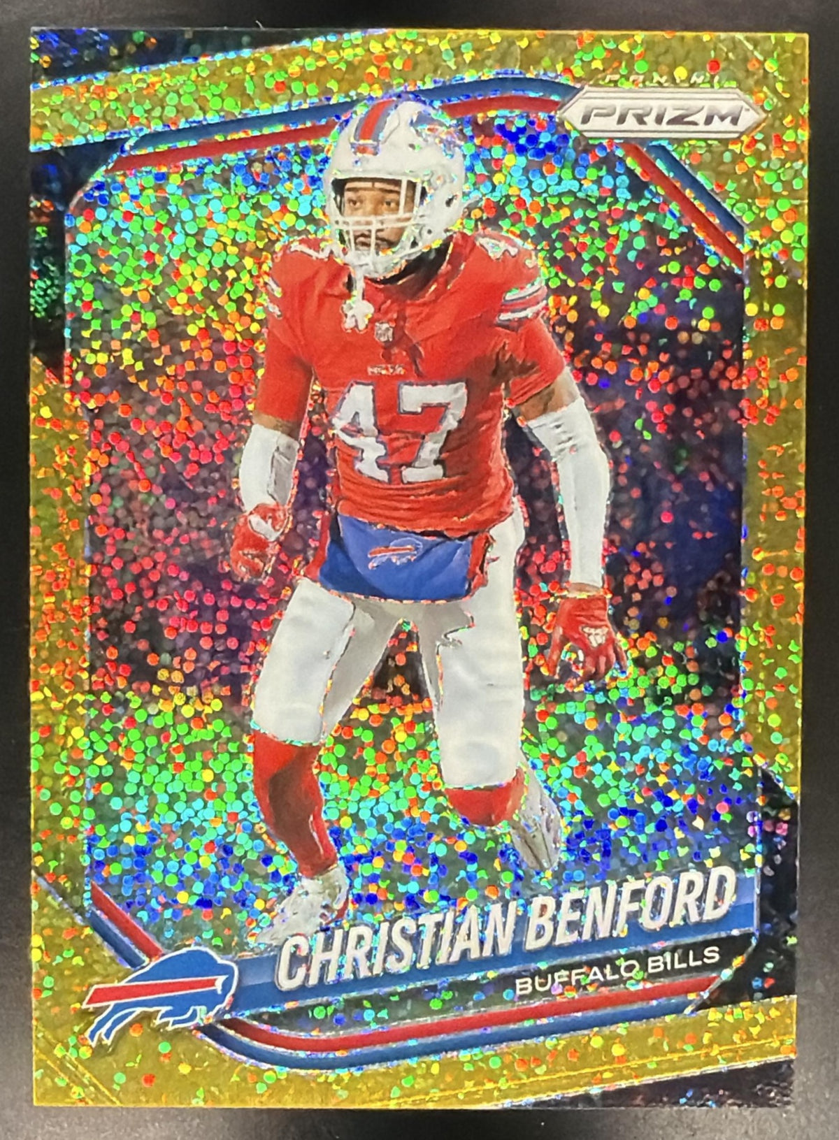 2025 Panini Prizm Christian Benford #262 Gold Sparkle 5/24