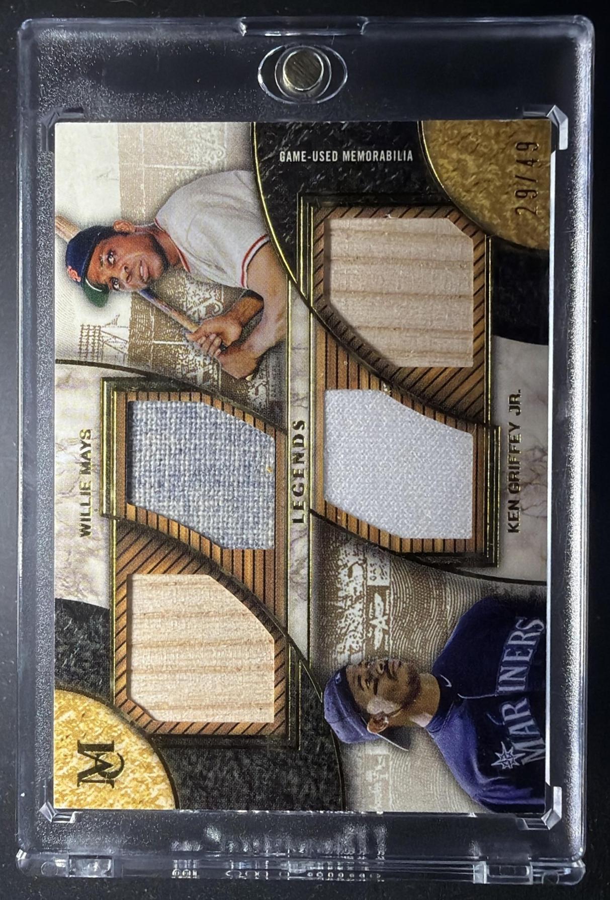 2025 Topps Museum Collection Willie Mays Ken Griffey Jr. #DPQRL-M Gold Patch /49