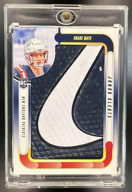 2024 Panini Absolute Drake Maye #JJN-DME Jumbo Cleats 2/4 Patch RC