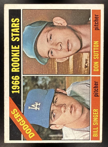 1966 Topps Dodgers Rookie Stars Bill Singer Don Sutton #288 RC