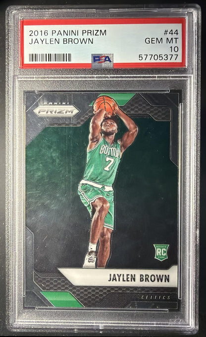 2016-17 Panini Prizm Jaylen Brown #44 RC PSA 10