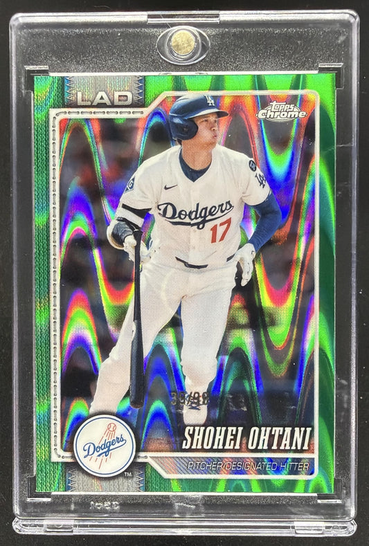2026 Topps Chrome Shohei Ohtani #1 Green Raywave /99