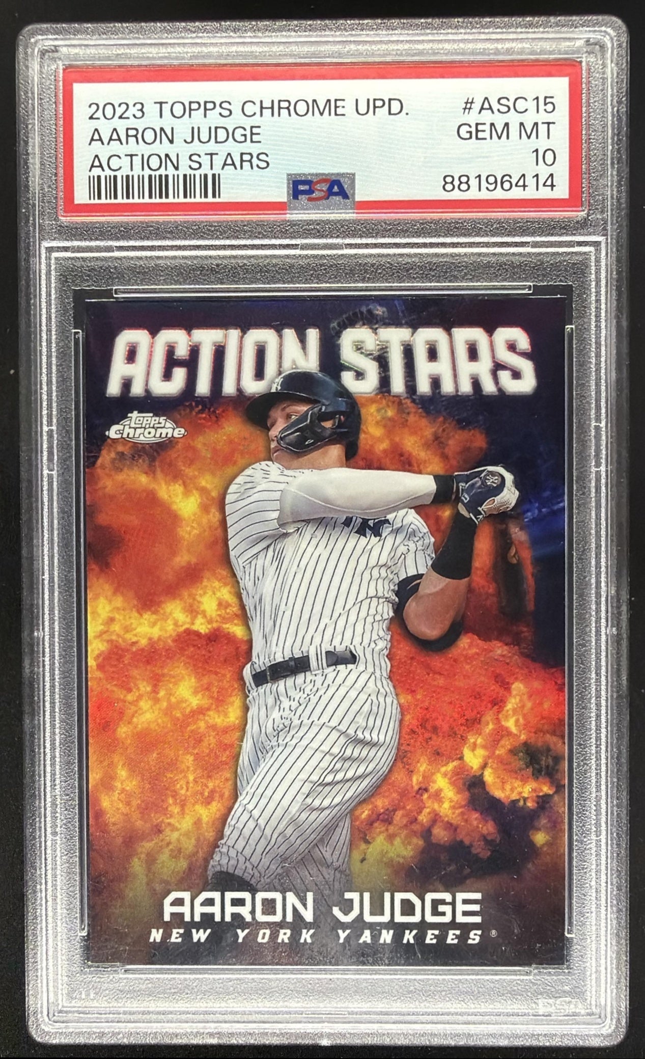 2023 Topps Chrome Update Aaron Judge #ASC-15 Action Stars PSA 10