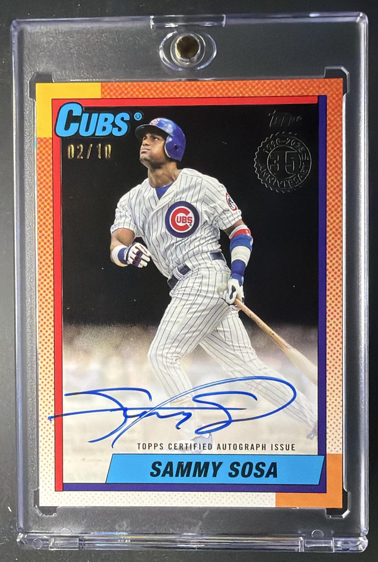 2025 Topps Update Sammy Sosa #90AU-SS 1990 Auto Black /10