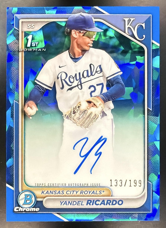 2024 Bowman Chrome Sapphire Yandel Ricardo #CSPA-YRI Prospect Auto 133/199