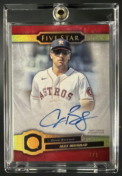 2021 Topps Five Star Alex Bregman #FSA-AB Red 1/1 Auto
